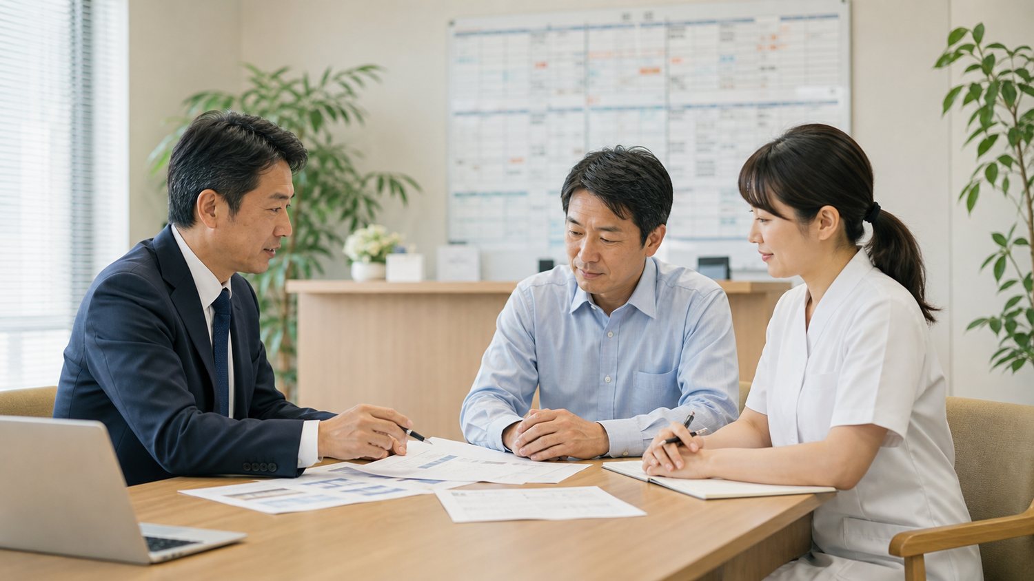医療介護・専門サービス事業の承継を相談している写真